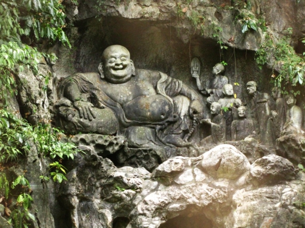 Zdjęcia: Hangzhou, prowincja Zhejiang, rzeźby buddyjskie w zboczu Feilai Feng, CHINY Zdjęcia: Hangzhou, prowincja Zhejiang, rzeźby buddyjskie w zboczu Feilai Feng, CHINY