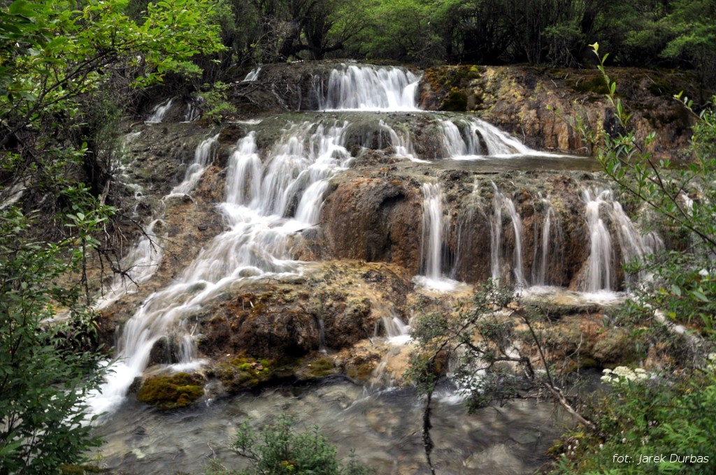Zdjęcia: Huanglong, Syczuan, wodospad, CHINY Zdjęcia: Huanglong, Syczuan, wodospad, CHINY