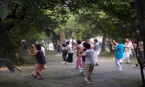 Zdjecie CHINY / SHANGHAJ / PARK / Poranek w Shanghaju