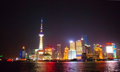 Zdjecie CHINY / Szanghaj / Szanghaj / Pudong noc