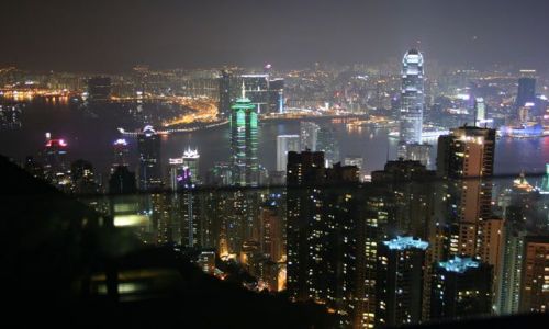 Zdjęcie CHINY / brak / Hongkong / Hongkong nocą