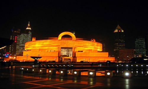 Zdjcie CHINY / Szanghaj / Muzeum sztuki chiskiej / Shanghai by night