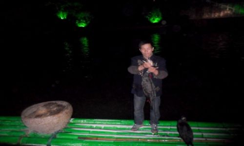 Zdjecie CHINY / - / Guilin / Chiski rybacki spryt z wykorzystaniem kormoranw.