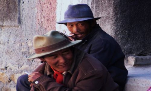 Zdjęcie CHINY / Tybet / Ulice Shigatse / Portret