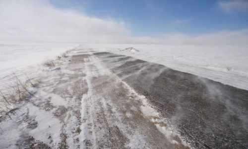 Zdjęcie CHINY / Mongolia Wewnętrzna / droga Shangdu - Xanadu / Sytuacje na drogach (3)