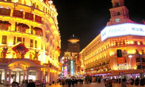 Zdjecie CHINY / brak / Szanghaj / Nanjing Rd. - ulica neonw