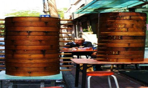 Zdjecie CHINY / Tianjin / Targ  / Baodzy !