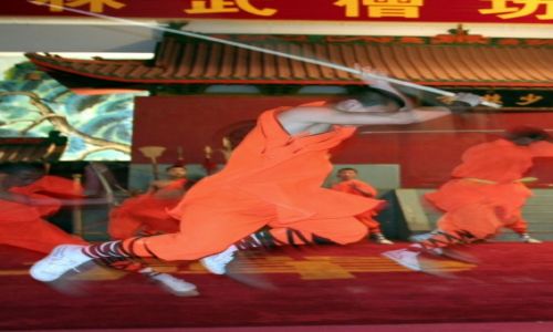 Zdjcie CHINY / Prowincja Henan / Shaolin Temple / Wspczeni wojownicy kung-fu