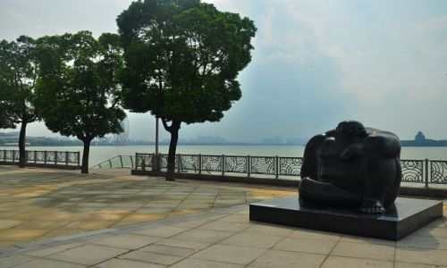 Zdjcie CHINY / Suzhou Industrial Park / Jezioro Zotego Koguta / Zapanik albo spanik