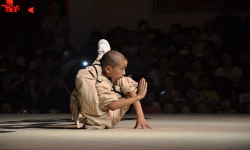Zdjecie CHINY / prowincja Henan / klasztor Shaolin / Pozycja