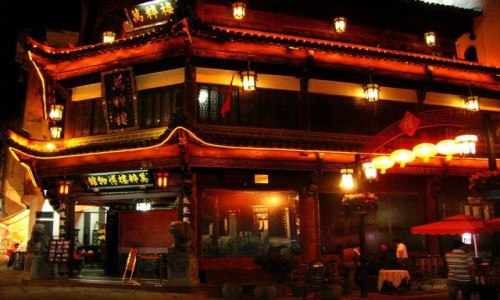 Zdjcie CHINY / prowincja Anhui / pokad samolotu Shanghai - Tunxi / Ulica Stara