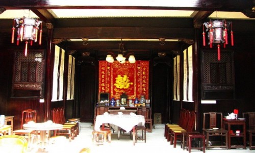 Zdjcie CHINY / prowincja Anhui / Hongcun / wntrze domu bogatego kupca soli.