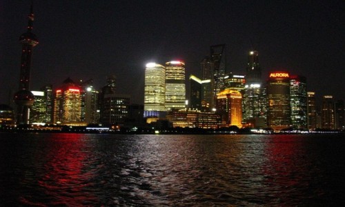 Zdjcie CHINY / Szanghaj / Szanghaj / Pudong noc