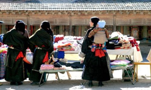 Zdjęcie CHINY / brak / Xiahe- Prowincja Gansu / Tybetanki