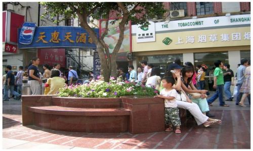 Zdjcie CHINY / Shanghai / Ogrod Yuyuan / Na chiskim 
