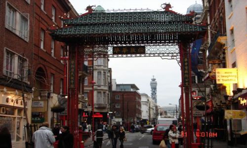 Zdjecie CHINY / UK / Londyn / London Chinatown -Brama wejsciowa