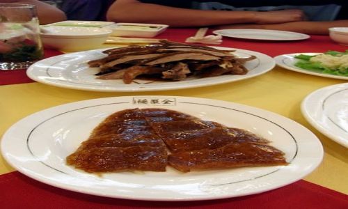 Zdjecie CHINY / Pekin / Restauracja Quanjude / Kaczka po pekisku