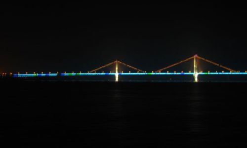 Zdjcie CHINY / Chonging / rzeka / most na Jangcy