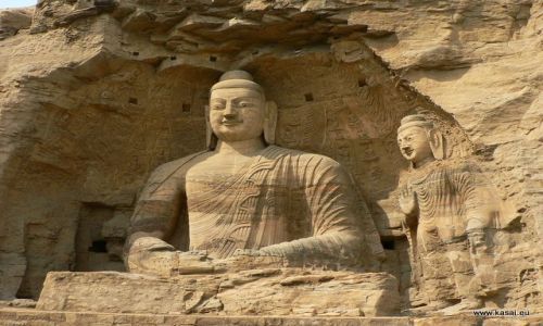 CHINY / - / okolice Datongu / Groty Yungang