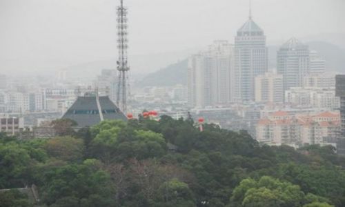 Zdjęcie CHINY / Fuzhou / Centrum za Yu Shan Scenic Spot / Smog