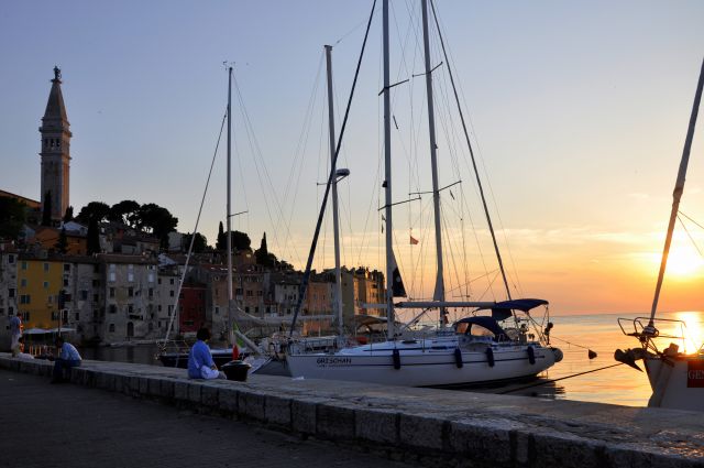 Zdjęcia: Rovinj, Płw. Istria, Zachód słońca w Rovinji, CHORWACJA Zdjęcia: Rovinj, Płw. Istria, Zachód słońca w Rovinji, CHORWACJA