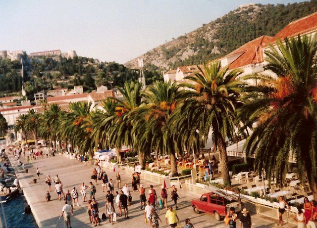 Zdjęcia: Hvar, Hvar, Port w Hvarze widok z promu, CHORWACJA Zdjęcia: Hvar, Hvar, Port w Hvarze widok z promu, CHORWACJA
