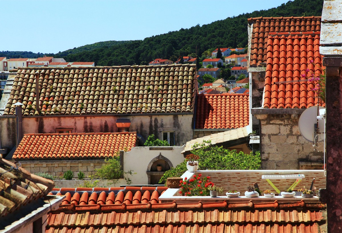 Zdjęcia: Dom Marco Polo, Korčula, Dachy, CHORWACJA Zdjęcia: Dom Marco Polo, Korčula, Dachy, CHORWACJA