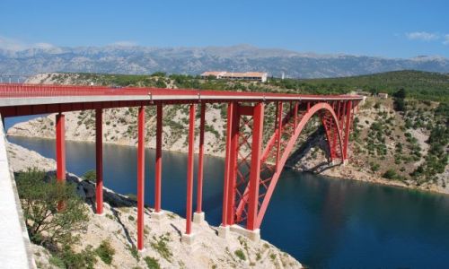 Zdjecie CHORWACJA / Dalmacja / Okolice Biograd na More / adny mostek..