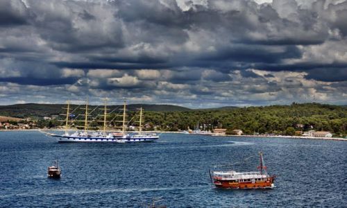 Zdjecie CHORWACJA / - / ROVINJ / aglowiec w zatoce