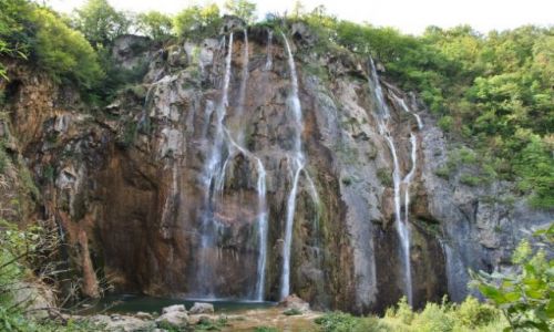 Zdjcie CHORWACJA / Plitvice / Plitvickie jeziora / najwyszy wodospad Plitvic