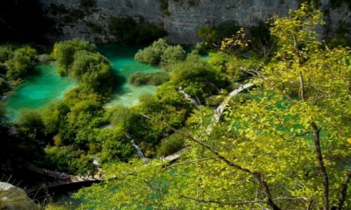 Zdjcie CHORWACJA / - / Jeziora Plitwickie / Widok na Plitwickie..