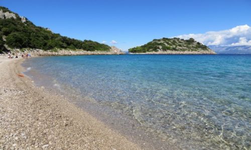 Zdjęcie CHORWACJA / Peljesac / plaża między Trpanj a Dubą Peljeską / między górami...