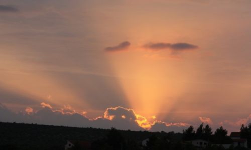 Zdjecie CHORWACJA / - / Novigrad / Zachd soca nad zatok