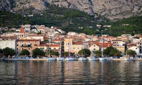 Zdjcie CHORWACJA / Dalmacja / port w Makarskiej / przed noc...