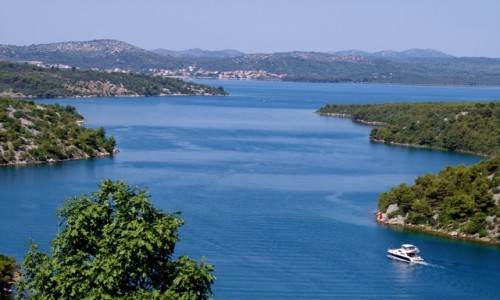 Zdjcie CHORWACJA / - / Skradin / - panorama -