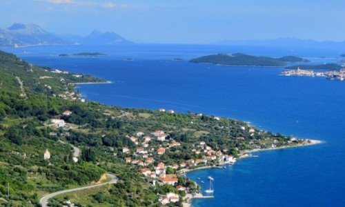 Zdjecie CHORWACJA / Peljeac / w drodze z Orebi do Lovite / wida moj Korul...