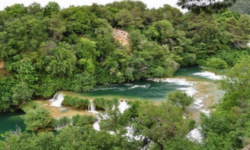 Zdjecie CHORWACJA / Dalmacja rodkowa / Park Narodowy Krk Skradin / Wodospad