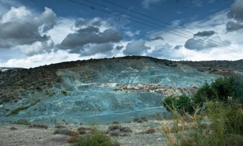 Zdj�cie CYPR / Miejski  / Droga ku wiosce w g�rach / Wykopy