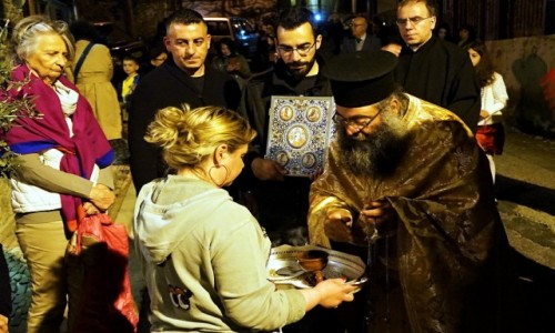 Zdjcie CYPR / Gry Troodos / Pedoulas  / Podczas procesji w Wielki Pitek