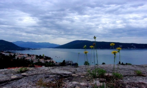 Zdjecie CZARNOGRA / Boka Kotorska / Herceg Novi / Zatoka Kotorska w pochmurny dzie