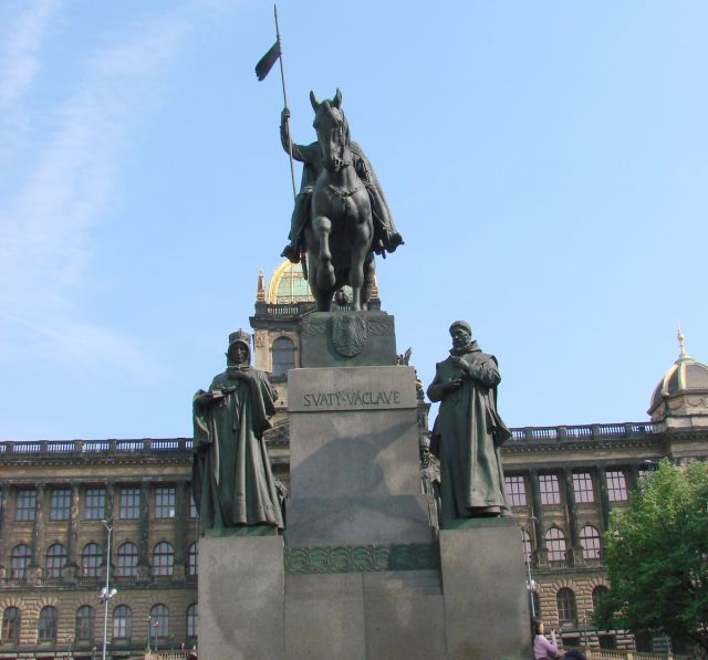 Zdjęcia: Praga, Praga, Pomnik św. Wacława, CZECHY Zdjęcia: Praga, Praga, Pomnik św. Wacława, CZECHY