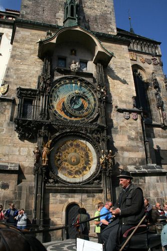 Zdjęcia: Praga; na Ratuszu Staromiejskm, Praski zegar astronomiczny Orloj, CZECHY Zdjęcia: Praga; na Ratuszu Staromiejskm, Praski zegar astronomiczny Orloj, CZECHY