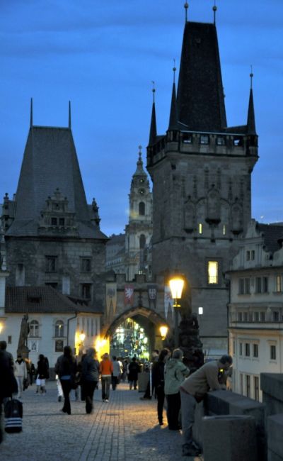 Zdjęcia: Praga, Most Karola - wieczorem, CZECHY Zdjęcia: Praga, Most Karola - wieczorem, CZECHY