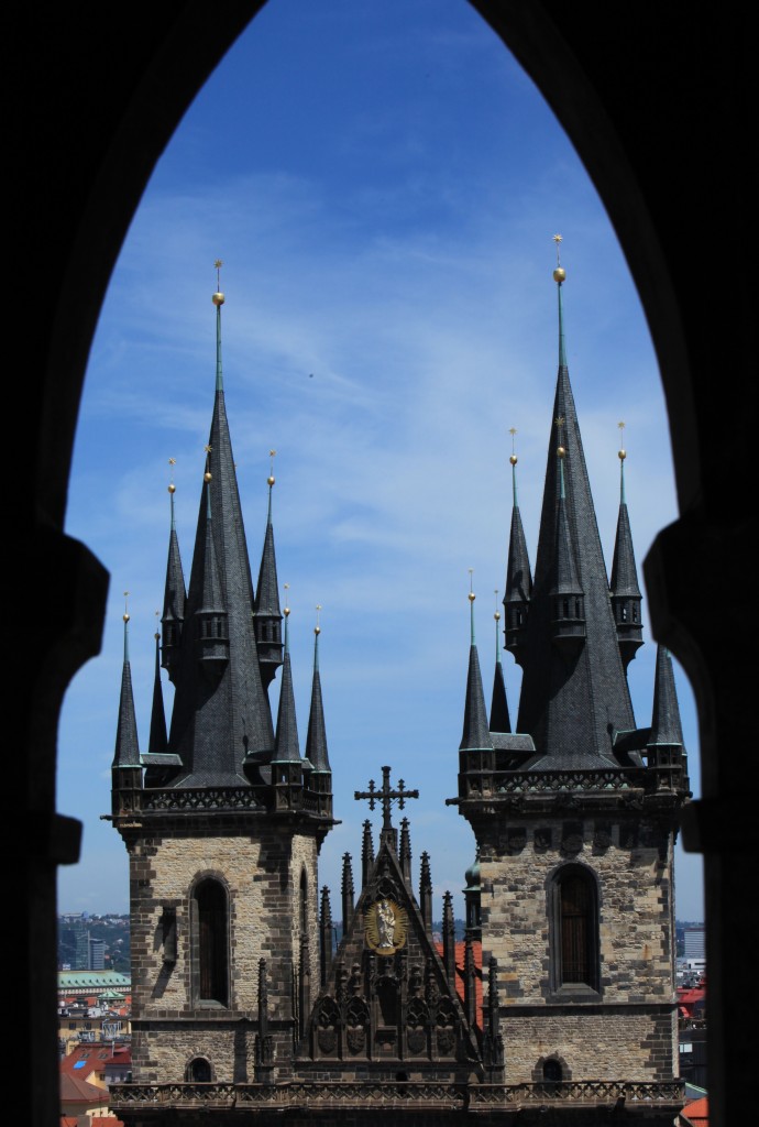 Zdjęcia: Plac Staromiejski, Praga, Wieżyczki z wieży, CZECHY Zdjęcia: Plac Staromiejski, Praga, Wieżyczki z wieży, CZECHY