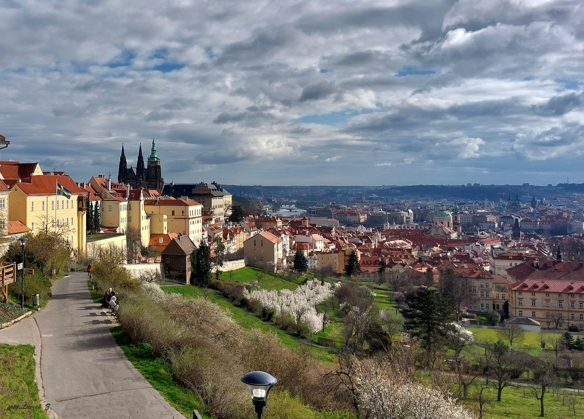 Zdjęcia: Praga - Praga-Strahov., Praga., Widok ze wzgórza w Strahovie., CZECHY Zdjęcia: Praga - Praga-Strahov., Praga., Widok ze wzgórza w Strahovie., CZECHY