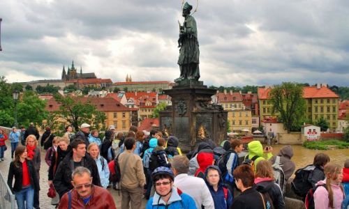 Zdjęcie CZECHY / - / Praga-most Karola / Sw Jan Nepomucen