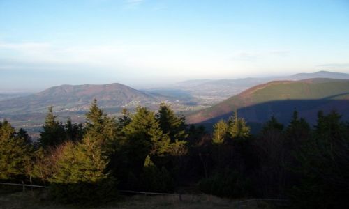 Zdjcie CZECHY / Beskid lsko - Morawski / Radhost /  Beskidy o zachodzie soca