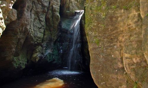 Zdjęcie CZECHY / Teplickie skaly / Teplickie skaly / wodospad