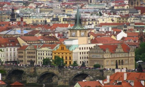 Zdjecie CZECHY / Praga / Praga / widok na most Karola