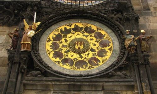 Zdjecie CZECHY / Praga / Rynek Staromiejski / wiea ratusza - zegar astronomiczny 